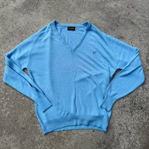 Vintage Sky Blue Cardigan Sweater Hogan 1980s